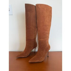 Alias Mae Bodin Tall Boot Toffee Brown Suede Size 38 NWOT